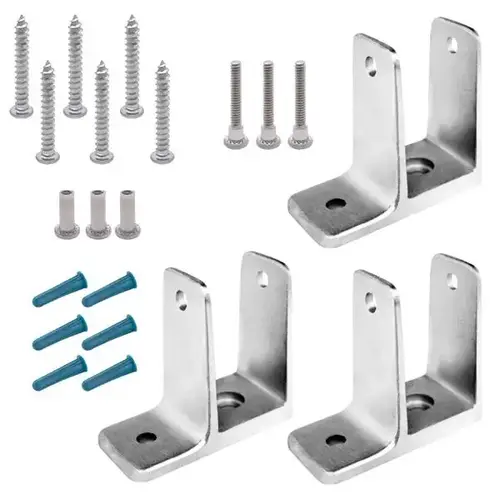 PILASTER PACK 1-1/4" ONE (3) BRACKETS-6LP STAINLESS PILASTER PACK 1-1/4" ONE (3) BRACKETS-6LP STAINLESS