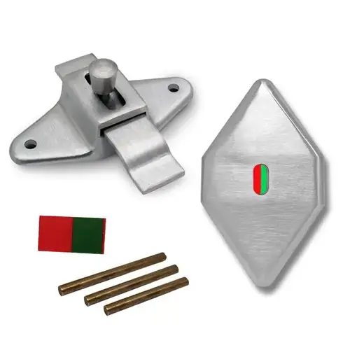 LATCH-SLIDE, OFFSET-INDICATOR ADA SURFACE MOUNT- 1",7/8",3/4" DOOR SS LATCH-SLIDE, OFFSET-INDICATOR ADA SURFACE MOUNT- 1",7/8",3/4" DOOR SS