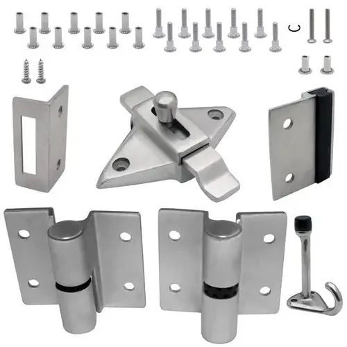 DOOR HARDWARE (LH-IN) 7/8" DOOR & POST (7123) STAINLESS 6LP DOOR HARDWARE (LH-IN) 7/8" DOOR & POST (7123) STAINLESS 6LP