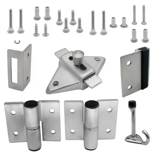 DOOR HARDWARE (LH-IN) 7/8" DOOR & 1-1/4" POST (7103) SS 6LP DOOR HARDWARE (LH-IN) 7/8" DOOR & 1-1/4" POST (7103) SS 6LP