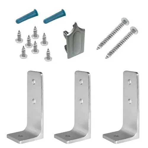 HEADRAIL BRACING PACK (3) ANGLE BRACKETS STAINLESS HEADRAIL BRACING PACK (3) ANGLE BRACKETS STAINLESS