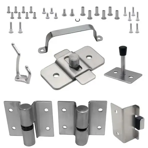 DOOR HARDWARE (RH-OUT) 3/4" DOOR & 1" POST ADA (7043) S/S DOOR HARDWARE (RH-OUT) 3/4" DOOR & 1" POST ADA (7043) S/S