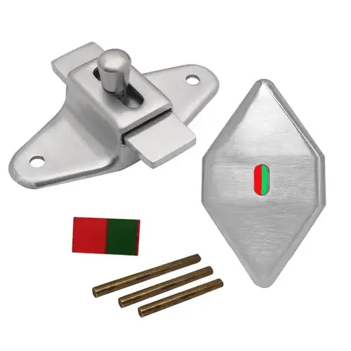 LATCH-SLIDE-INDICATOR ADA SURFACE MOUNTED-1" 7/8" OR 3/4" DOOR-SS MET LATCH-SLIDE-INDICATOR ADA SURFACE MOUNTED-1" 7/8" OR 3/4" DOOR-SS MET