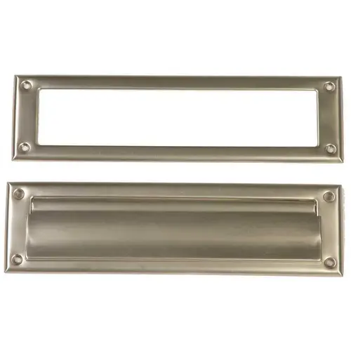 Steel Mail Slot With Satin Nickel Finish Steel Mail Slot With Satin Nickel Finish