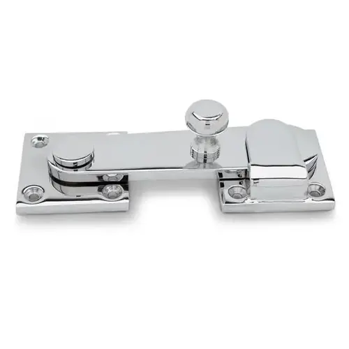 LATCH & KEEPER-HEAVY DUTY THROW BRASS/CHROME LATCH & KEEPER-HEAVY DUTY THROW BRASS/CHROME