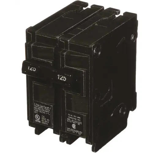 125 Amp Double-Pole Type QP-Circuit Breaker Black