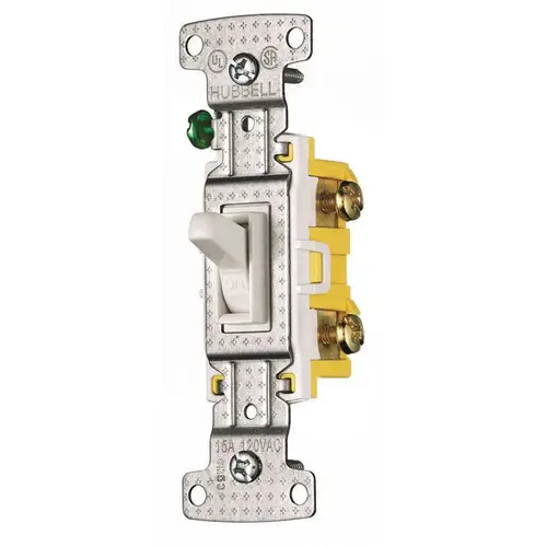 Wiring 15 Amp 120-Volt Single-Pole Toggle Switch, White Wiring 15 Amp 120-Volt Single-Pole Toggle Switch, White