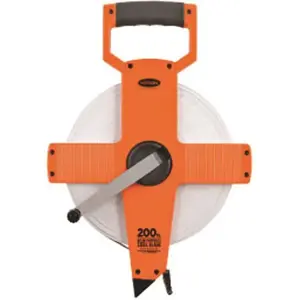 KESON LLC OTR18100 Tape Measure, 100 ft L Blade, 1/2 in W Blade, Fiberglass Blade, ABS Case, Pumpkin Case