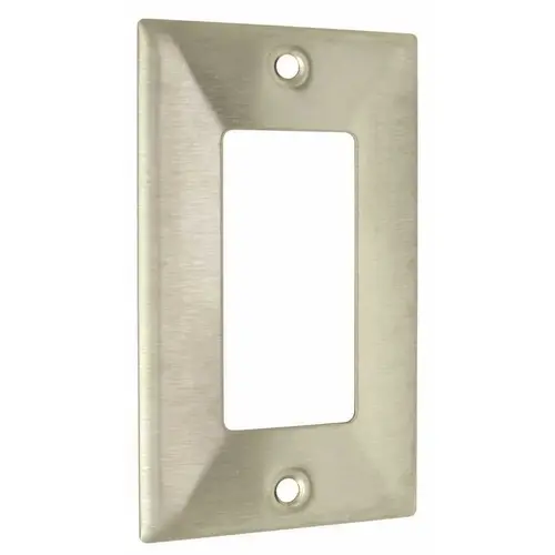 1 Gang, 4-1/2 Inch Long x 2.78 Inch Wide, Standard Outlet Wall Plate Stainless Steel