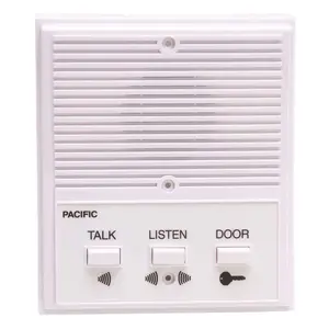 PACIFIC ELECTRONICS 3404 SINGLE ENTRANCE INTERCOM SYSTEM, 4 WIRE White