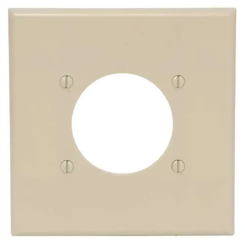 2-Gang Single Outlet Wall Plate (Ivory) 2-Gang Single Outlet Wall Plate (Ivory)