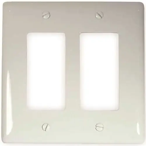 2-Gang MIDI Decorator Wall Plate, White
