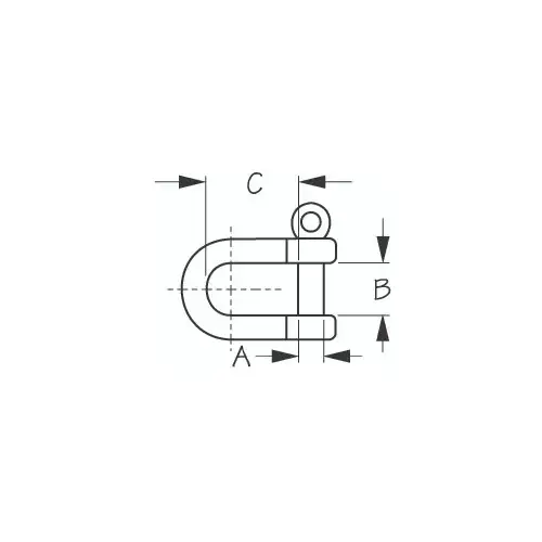 Stainless Steel CAST 316 D SHACKLE - 3/8" Stainless Steel CAST 316 D SHACKLE - 3/8"