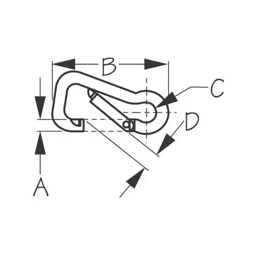 Stainless Steel ASYMMETRICAL SNAP 3-1/4" Stainless Steel ASYMMETRICAL SNAP 3-1/4"