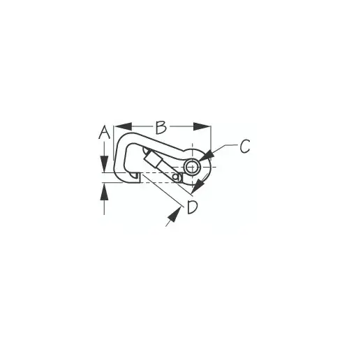 LOCKING ASYM SNAP W/EYE 4-3 /4 LOCKING ASYM SNAP W/EYE 4-3 /4