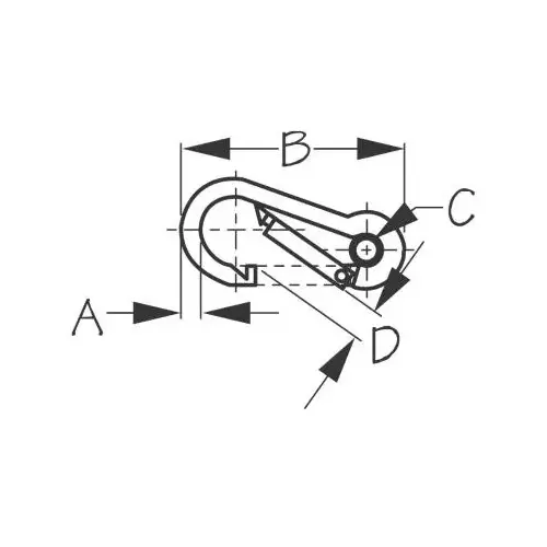 Stainless Steel SNAP HOOK W/EYE 2-3/ 8" (T) Stainless Steel SNAP HOOK W/EYE 2-3/ 8" (T)