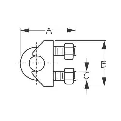 GLV MALLEABLE WIRE ROPE CLIP-1 GLV MALLEABLE WIRE ROPE CLIP-1