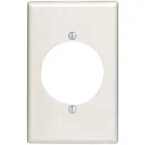 Leviton 80528-W White 1-Gang Single Outlet Wall Plate 1-Pack