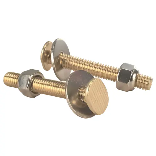 Oval Closet Bolt 5/16 in. x 2-1/4 in. Brass Plated Oval Closet Bolt 5/16 in. x 2-1/4 in. Brass Plated
