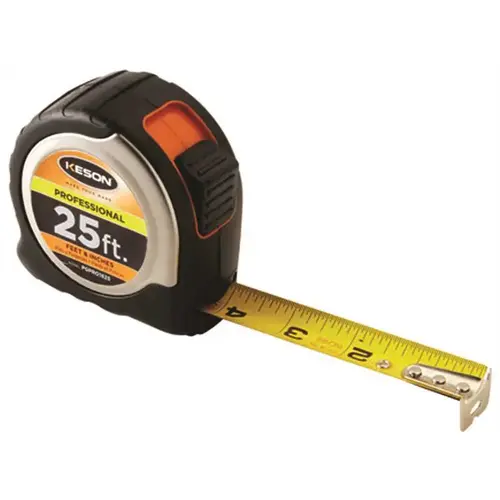 Professional Series Tape Measure, 25 ft x 1 in, Orange Professional Series Tape Measure, 25 ft x 1 in, Orange