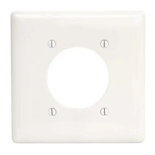 2-Gang Receptacle Wall Plate, White