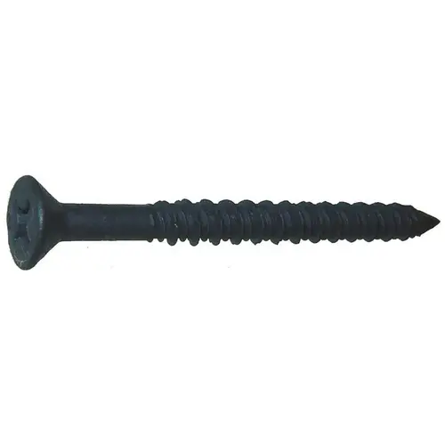 1-3/4 in. Phillips Flat-Head Masonry Screw Black Pack of 100 1-3/4 in. Phillips Flat-Head Masonry Screw Black Pack of 100