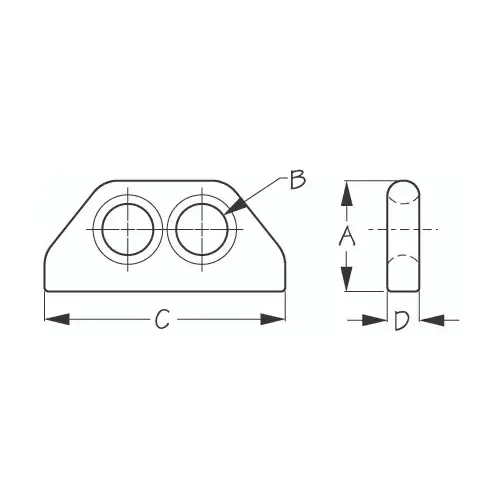 Aluminum Bow Eye Weld-On Doubl Eye - Sea-Dog Line - 79720 Aluminum Bow Eye Weld-On Doubl Eye - Sea-Dog Line - 79720