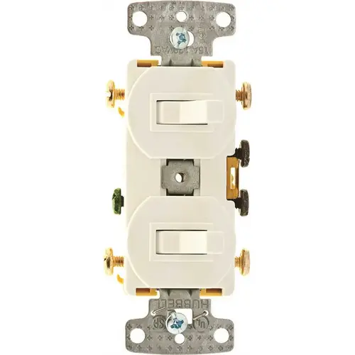 15 Amp Combo 2 to 3-Way Toggles Switch, White 15 Amp Combo 2 to 3-Way Toggles Switch, White