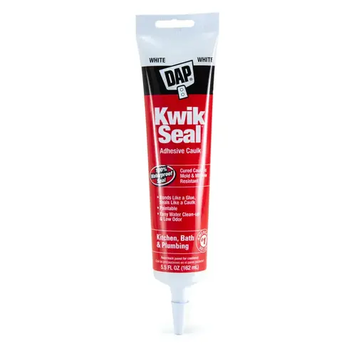 DAP Kwik Seal Kitchen and Bath Adhesive Caulk - 5.5 Oz White 7379
