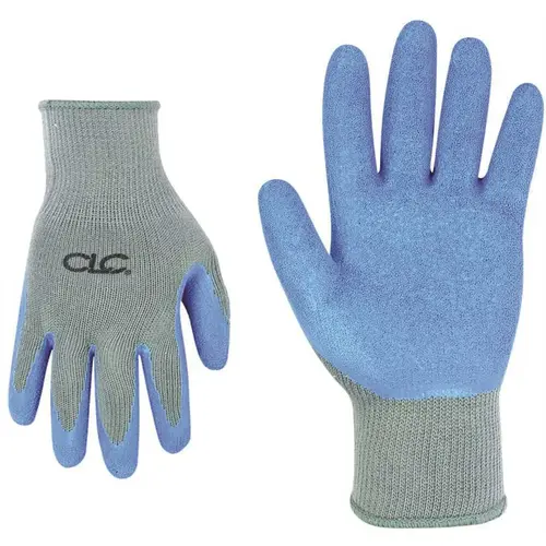 Large Latex Gripper Gloves Pair Blue