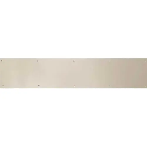 SATIN NICKEL ALUMINUM DOOR KICK PLATE 6 IN. X 34 IN