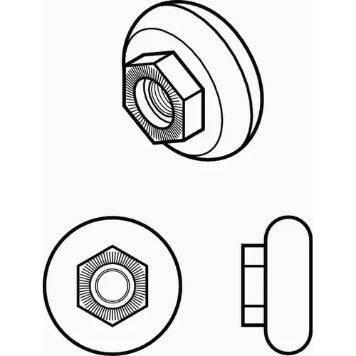 3/4 Oval Shower Roller W Screw use -2 rhm P/n: Ter 3s 3/4 Oval Rlr W/scrw White - pack of 2