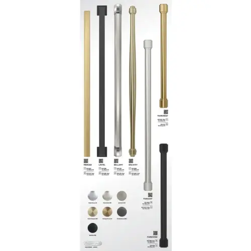 Appliance Pulls in Bellamy, Enlivity, Faircrest, Faraday, Farewind, Lintel & Merced Collections 32-1/16" x 11-3/4" Appliance Pull Static Display Board 2024 Release Appliance Pulls in Bellamy, Enlivity, Faircrest, Faraday, Farewind, Lintel & Merced Collections 32-1/16" x 11-3/4" Appliance Pull Static Display Board 2024 Release