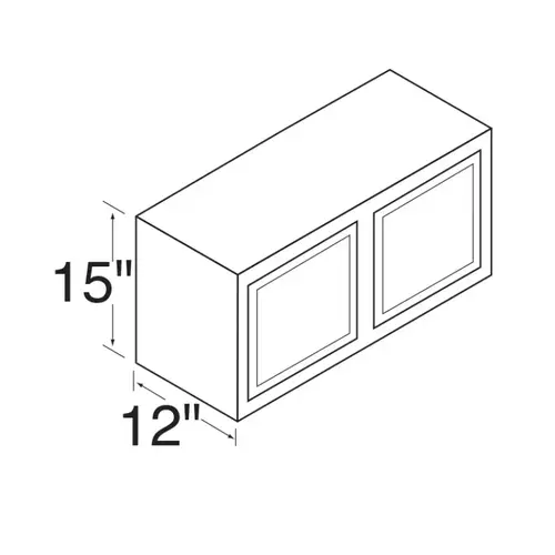 30"W x 15"H x 12"D DWhite Wall Cabinet, Recessed Panel 30"W x 15"H x 12"D DWhite Wall Cabinet, Recessed Panel