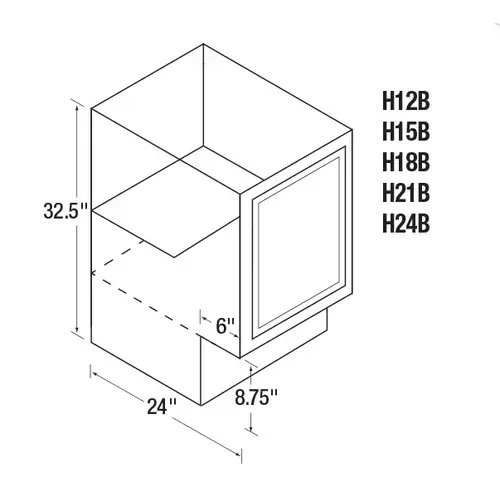 24"W x 32-1/2"H x 24"D Gray Base Cabinet ADA Compliant, Recessed Panel 24"W x 32-1/2"H x 24"D Gray Base Cabinet ADA Compliant, Recessed Panel