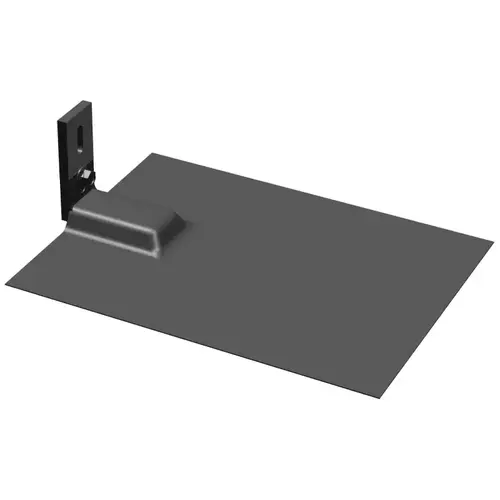 Black L-foot with 1.2 mm Flashing and Lag Screw Black L-foot with 1.2 mm Flashing and Lag Screw