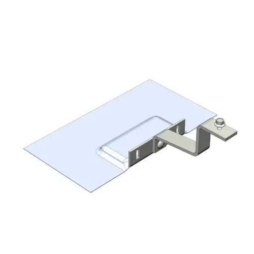 Height Adjustable Top-Mount Tile Hook with Flashing and Two Lag Screws Height Adjustable Top-Mount Tile Hook with Flashing and Two Lag Screws