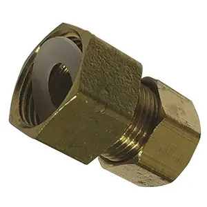 Sioux Chief 907-47161001 1/2 in. x 3/8 in. Brass Female Compression x Compression Adapter Gold