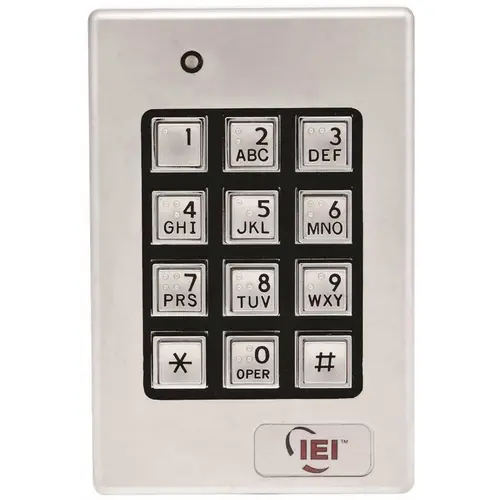 IEI SEALED ENV. OUTDOOR KEYPAD SYSTEM, 120 USER IEI SEALED ENV. OUTDOOR KEYPAD SYSTEM, 120 USER