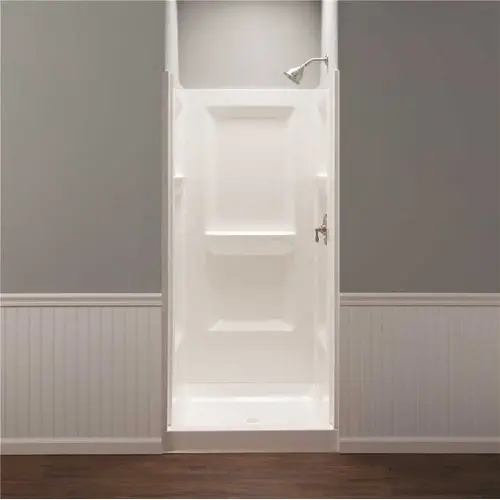 Durawall 36 in. x 36 in. x 73-1/4 in. Direct-to-Stud Shower Wall in White