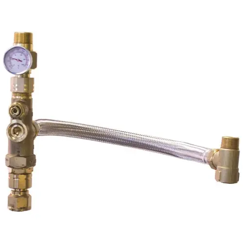 Water Heater Tank Booster Pro with Temperature Gauge Bronze/Copper Metallic