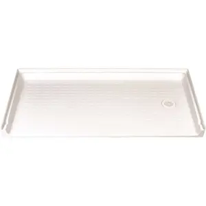 Mustee 360R CareGiver 30 in. x 60 in. Single Threshold Shower Floor in White