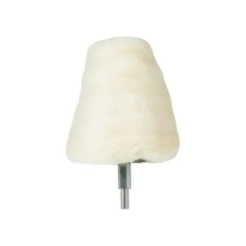 162-14 Large Tapered Cone Buff, 2-1/2 to 1 in Overall Dia, White 162-14 Large Tapered Cone Buff, 2-1/2 to 1 in Overall Dia, White