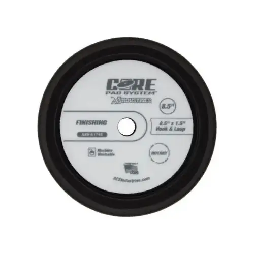 61745 CORE Finishing Foam Pad, 8-1/2 in Overall Dia, Hook and Loop, Black 61745 CORE Finishing Foam Pad, 8-1/2 in Overall Dia, Hook and Loop, Black
