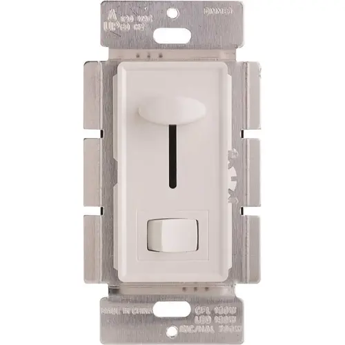 120-Volt 700-Watt Led Single Pole Slide Dimmer With Toggle On/Off Switch White 120-Volt 700-Watt Led Single Pole Slide Dimmer With Toggle On/Off Switch White