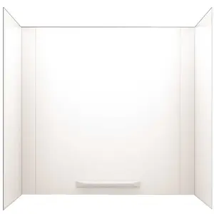 Swan GN58000.010 30 in. x 60 in. x 58 in. Easy Up Adhesive Alcove Tub Surround in White