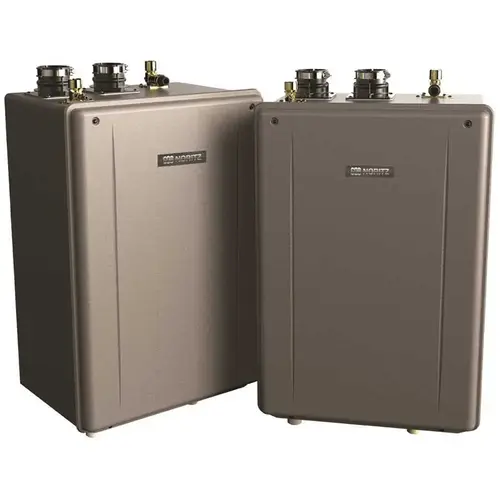 EZ Series 9.8 GPM Residential Natural Gas Hi-Efficiency Indoor/Outdoor Tankless Water Heater Silver Metallic