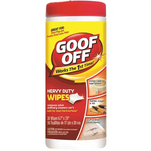 Goof Off Heavy Duty Wipes White Goof Off Heavy Duty Wipes White
