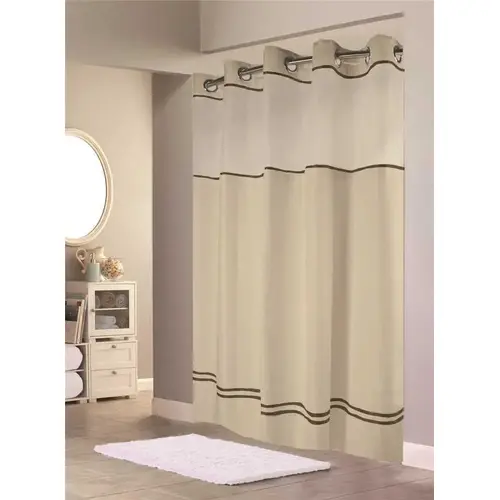 Hookless Escape Shower Curtain 71 X 74" Beige - pack of 12 Hookless Escape Shower Curtain 71 X 74" Beige - pack of 12