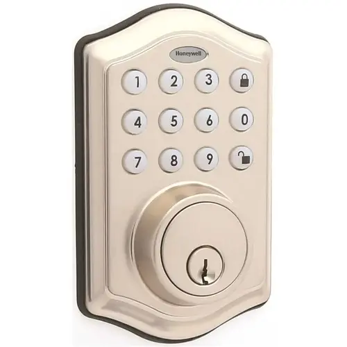 Electronic Keypad Satin Nickel Single Cylinder Deadbolt Lock